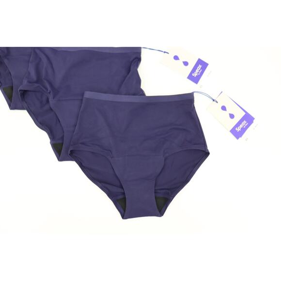 Lot of 4 New Speax By Thinx Hi Waist Absorbent Underwear Womens XS Midnight Blue - Picture 2 of 6